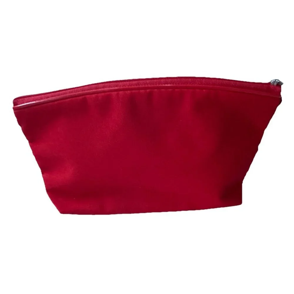 New LANCOME Paris je t'aime! RED Travel Cosmetic Makeup Bag‎ Case Toiletry Vacay